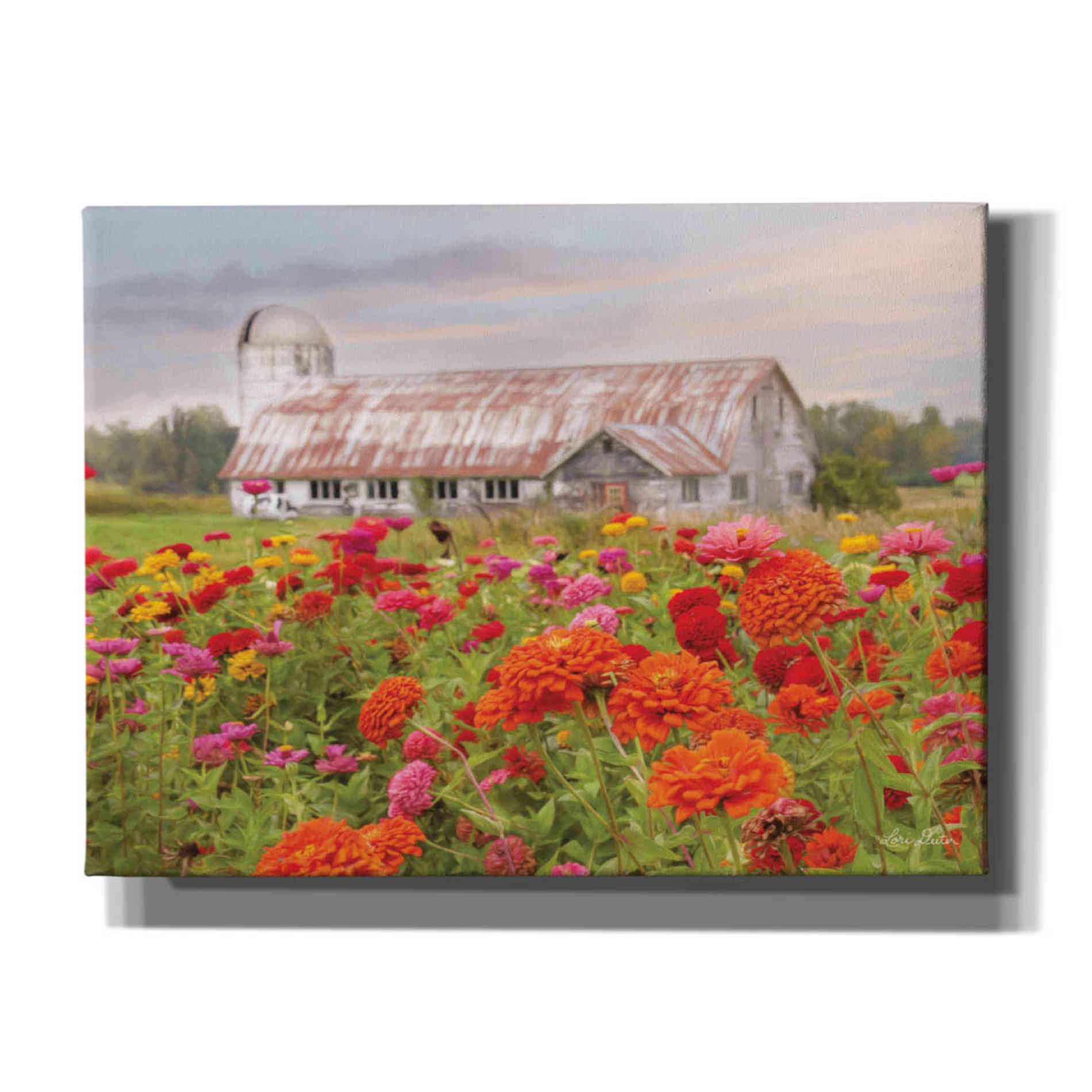 'Vermont Flowers' by Lori Deiter, Canvas Wall Art