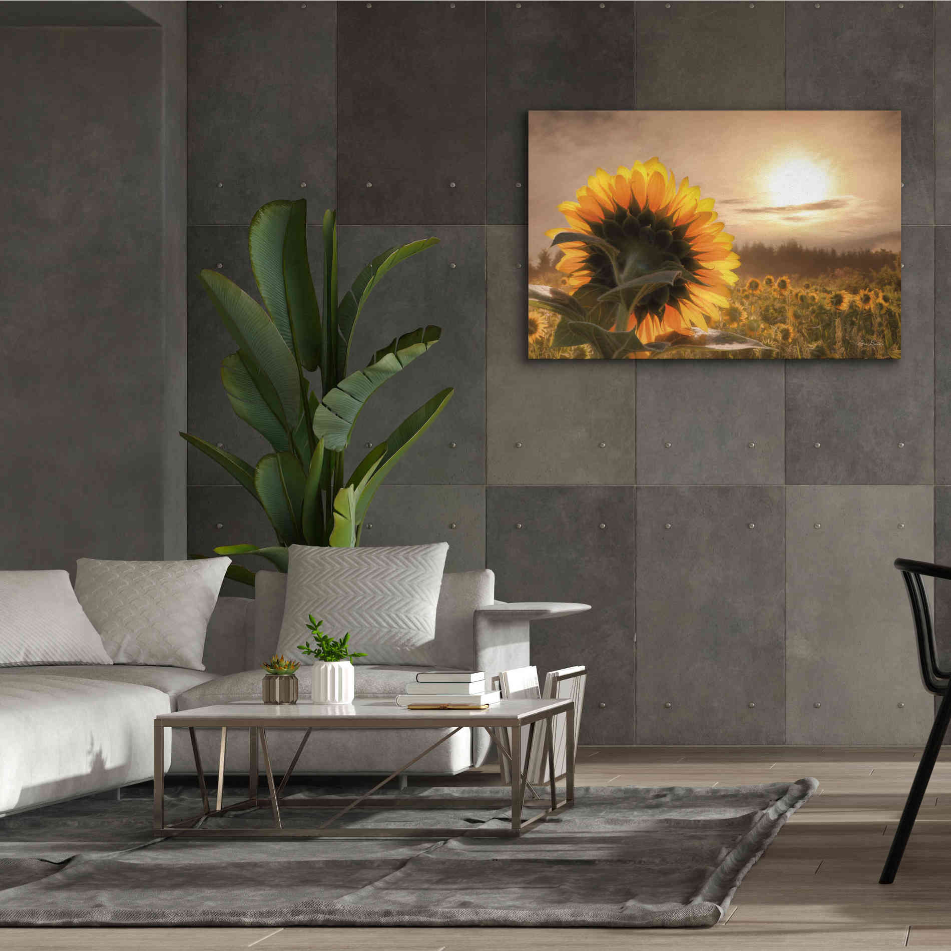 'Sunlit Sunflower' by Lori Deiter, Canvas Wall Art,60 x 40