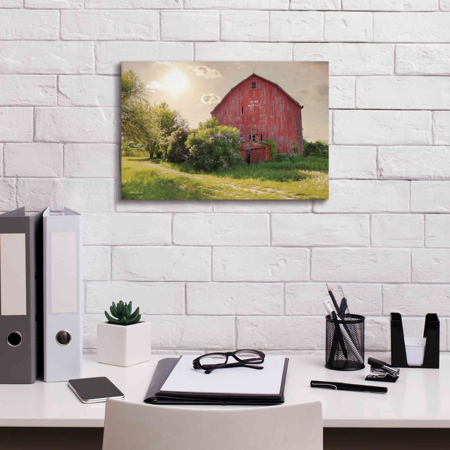 'Spide Barton Barn' by Lori Deiter, Canvas Wall Art,18 x 12