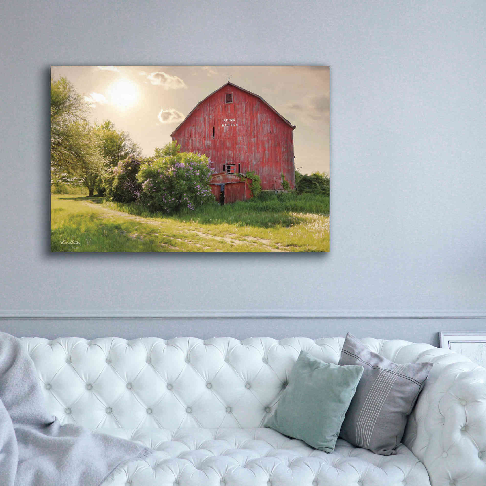 'Spide Barton Barn' by Lori Deiter, Canvas Wall Art,60 x 40
