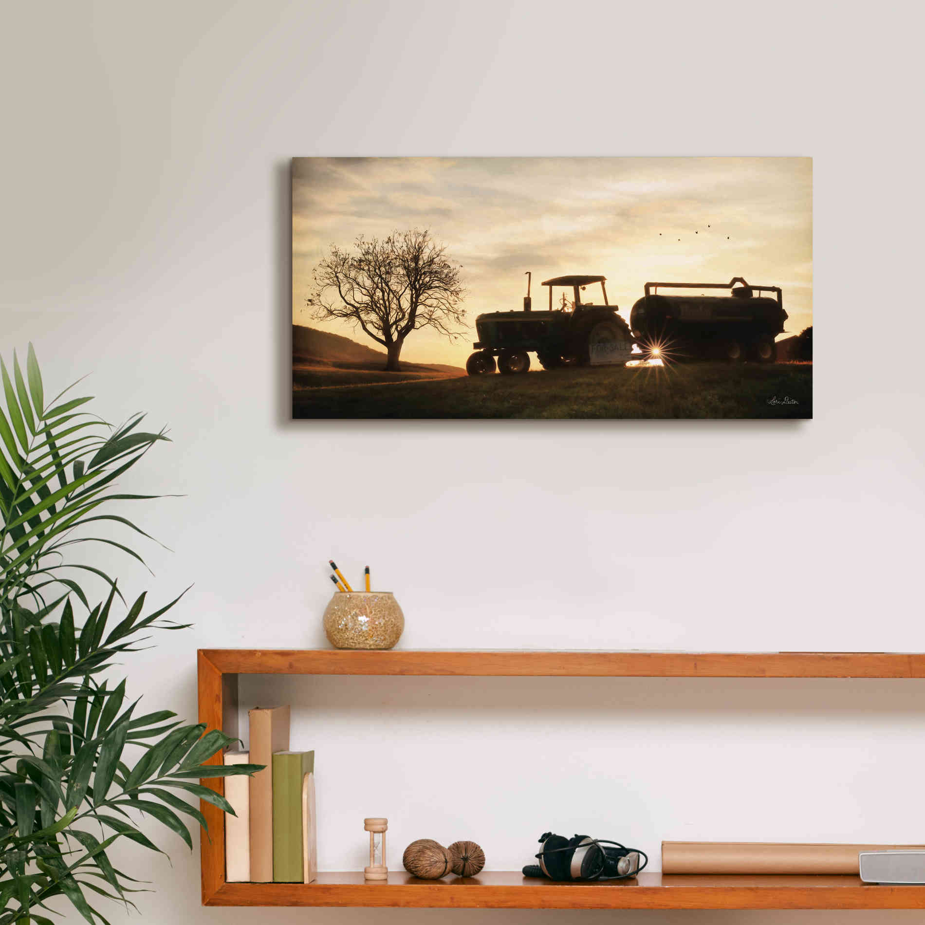 'Tractor for Sale' by Lori Deiter, Canvas Wall Art,24 x 12