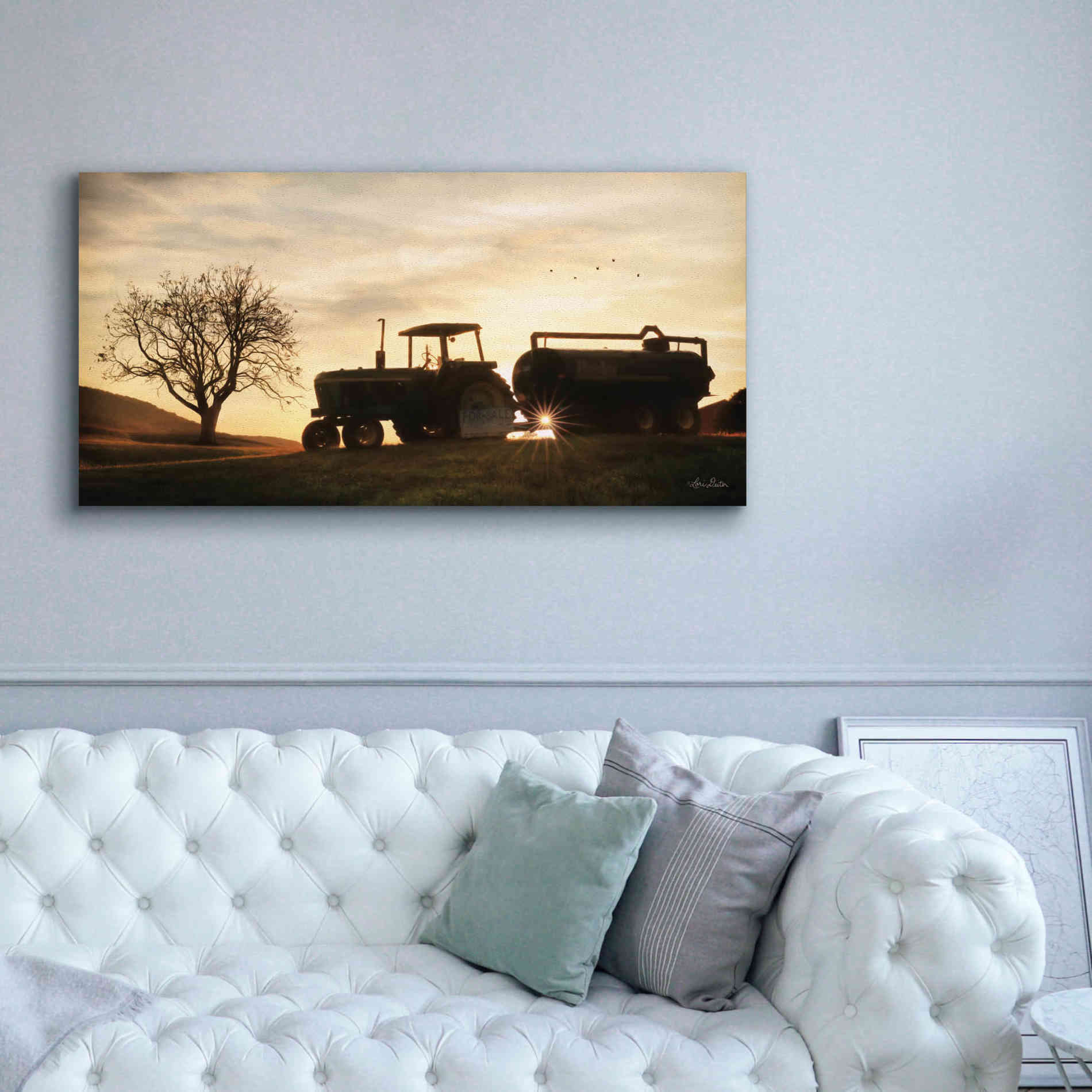 'Tractor for Sale' by Lori Deiter, Canvas Wall Art,60 x 30