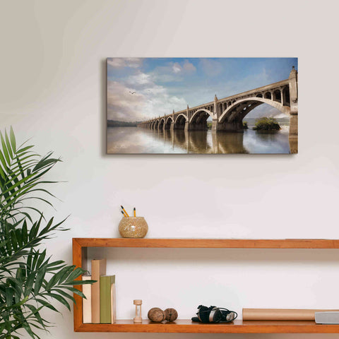 Image of 'Columbia Wrightsville Bridge' by Lori Deiter, Canvas Wall Art,24 x 12