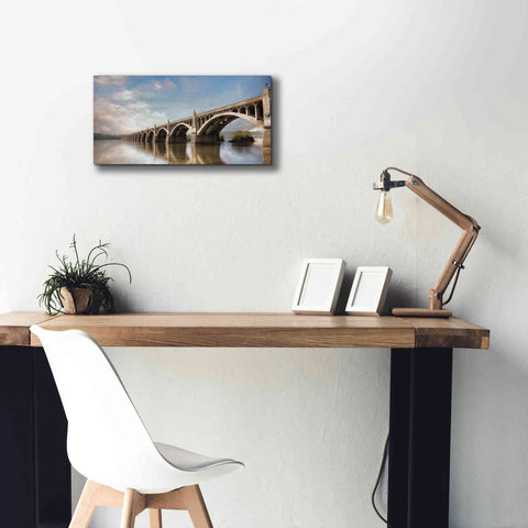 Image of 'Columbia Wrightsville Bridge' by Lori Deiter, Canvas Wall Art,24 x 12