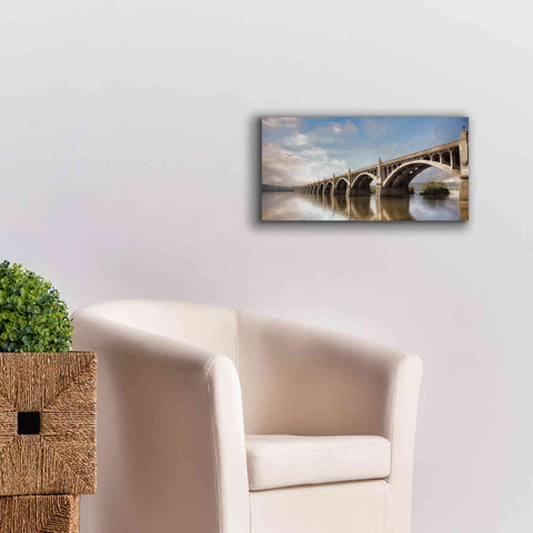 Image of 'Columbia Wrightsville Bridge' by Lori Deiter, Canvas Wall Art,24 x 12