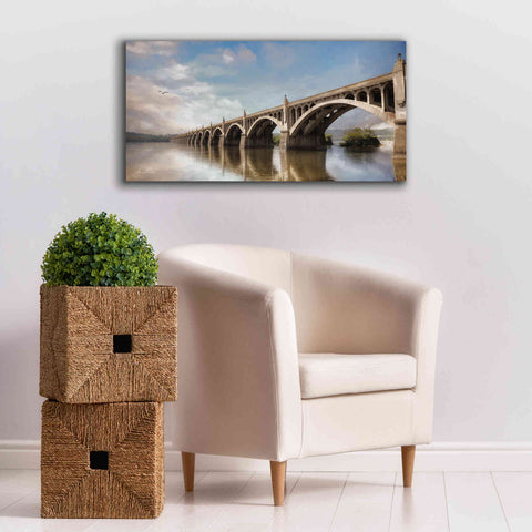 Image of 'Columbia Wrightsville Bridge' by Lori Deiter, Canvas Wall Art,40 x 20