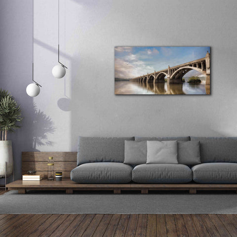 Image of 'Columbia Wrightsville Bridge' by Lori Deiter, Canvas Wall Art,60 x 30