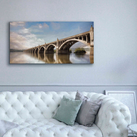 Image of 'Columbia Wrightsville Bridge' by Lori Deiter, Canvas Wall Art,60 x 30