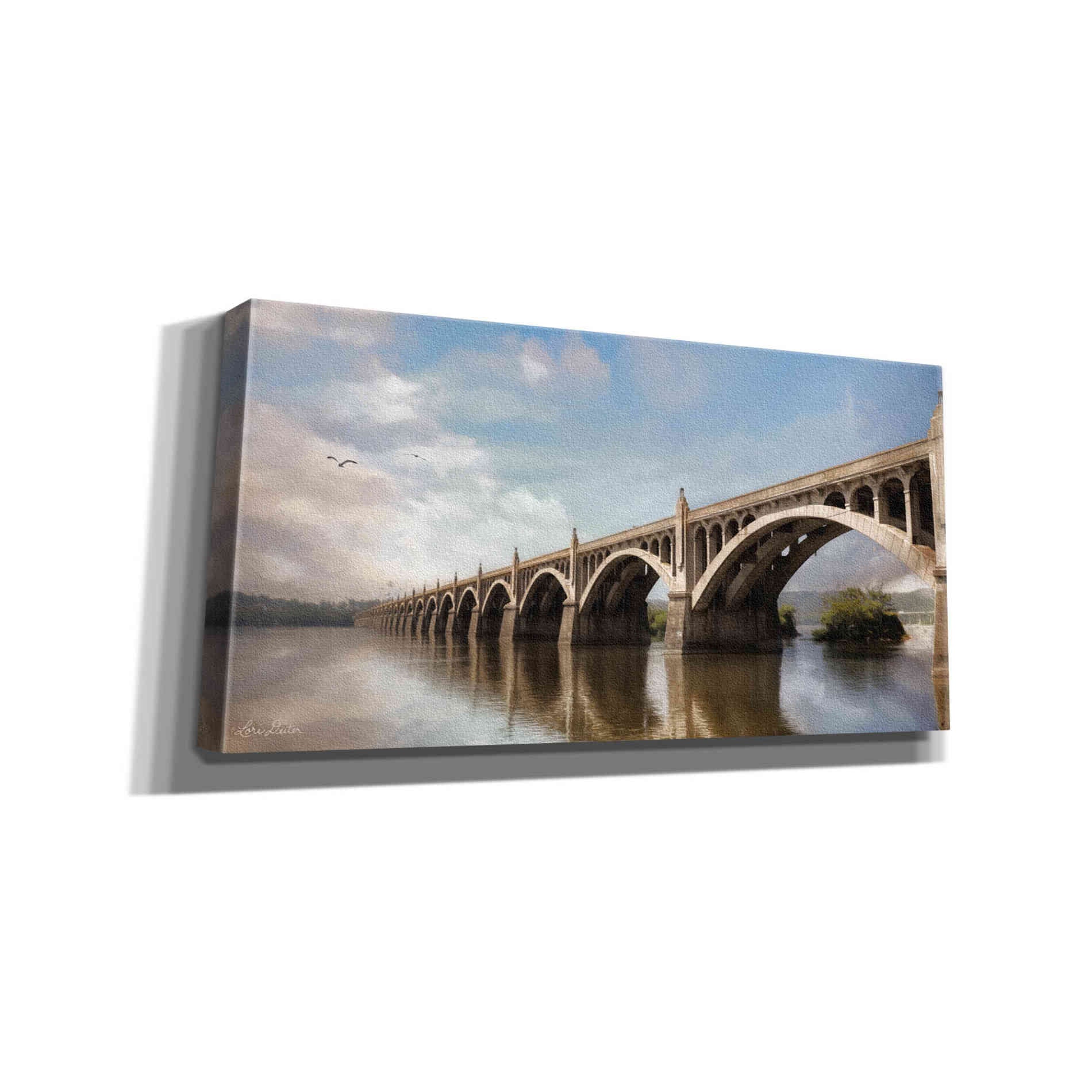 'Columbia Wrightsville Bridge' by Lori Deiter, Canvas Wall Art
