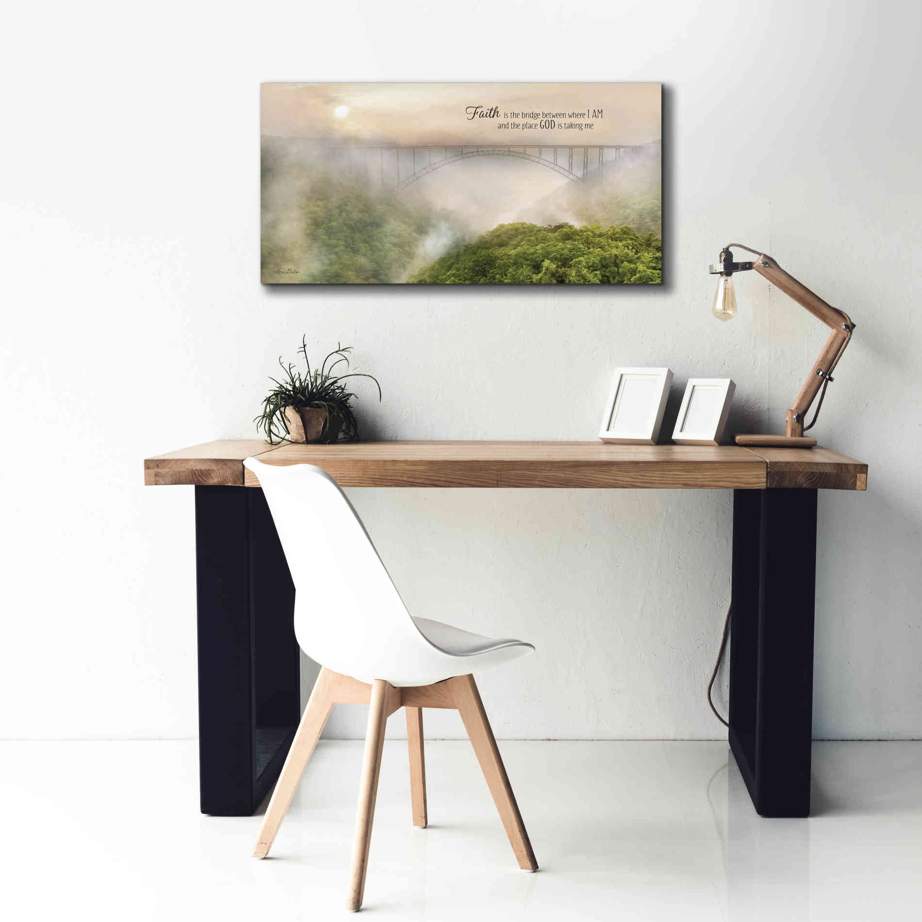 'Faith is the Bridge' by Lori Deiter, Canvas Wall Art,40 x 20