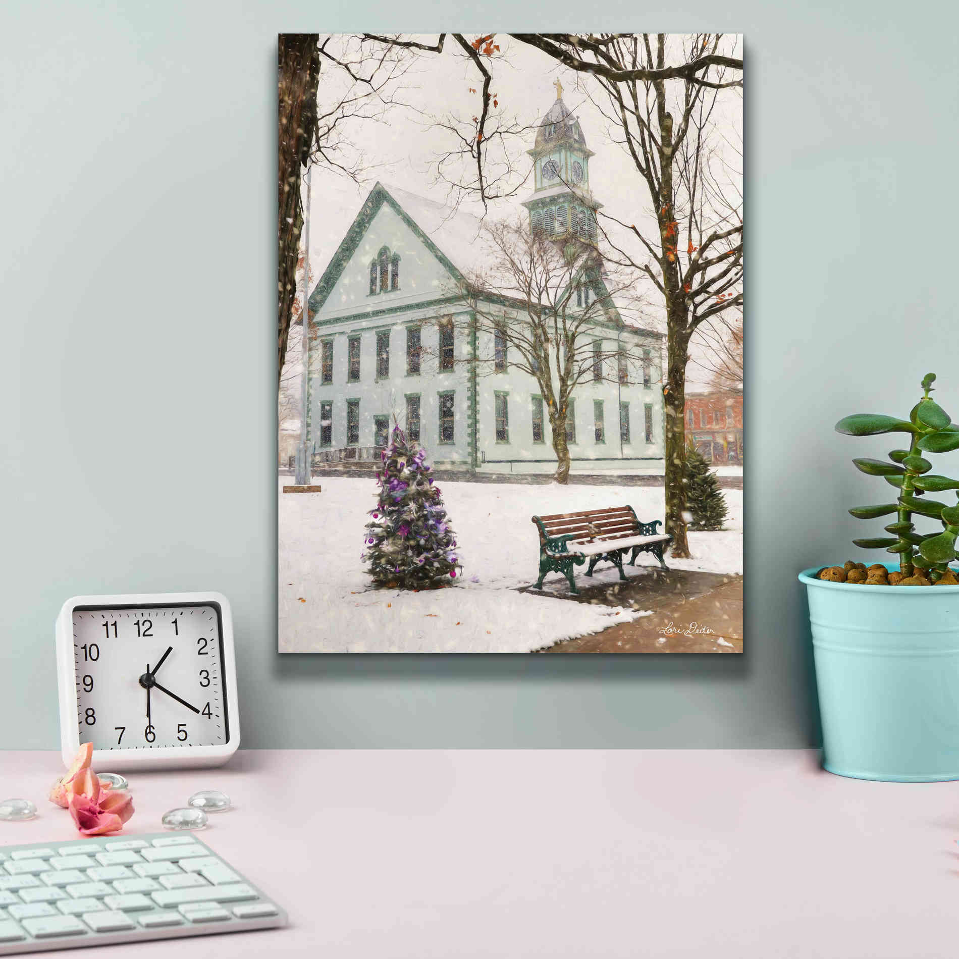 'Christmas in Coudersport' by Lori Deiter, Canvas Wall Art,20 x 24