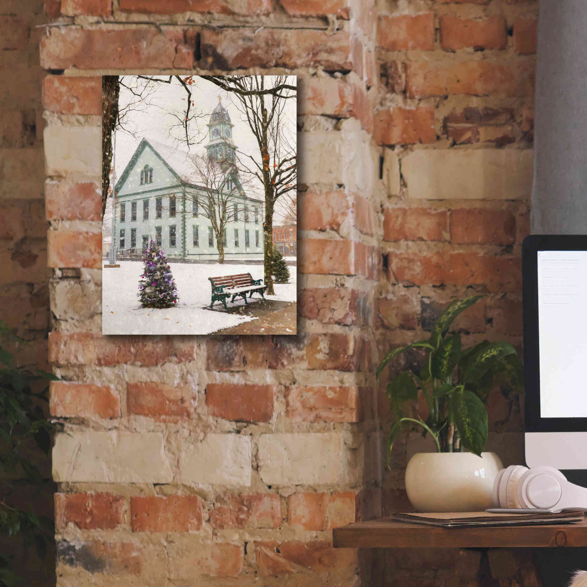 'Christmas in Coudersport' by Lori Deiter, Canvas Wall Art,26 x 30