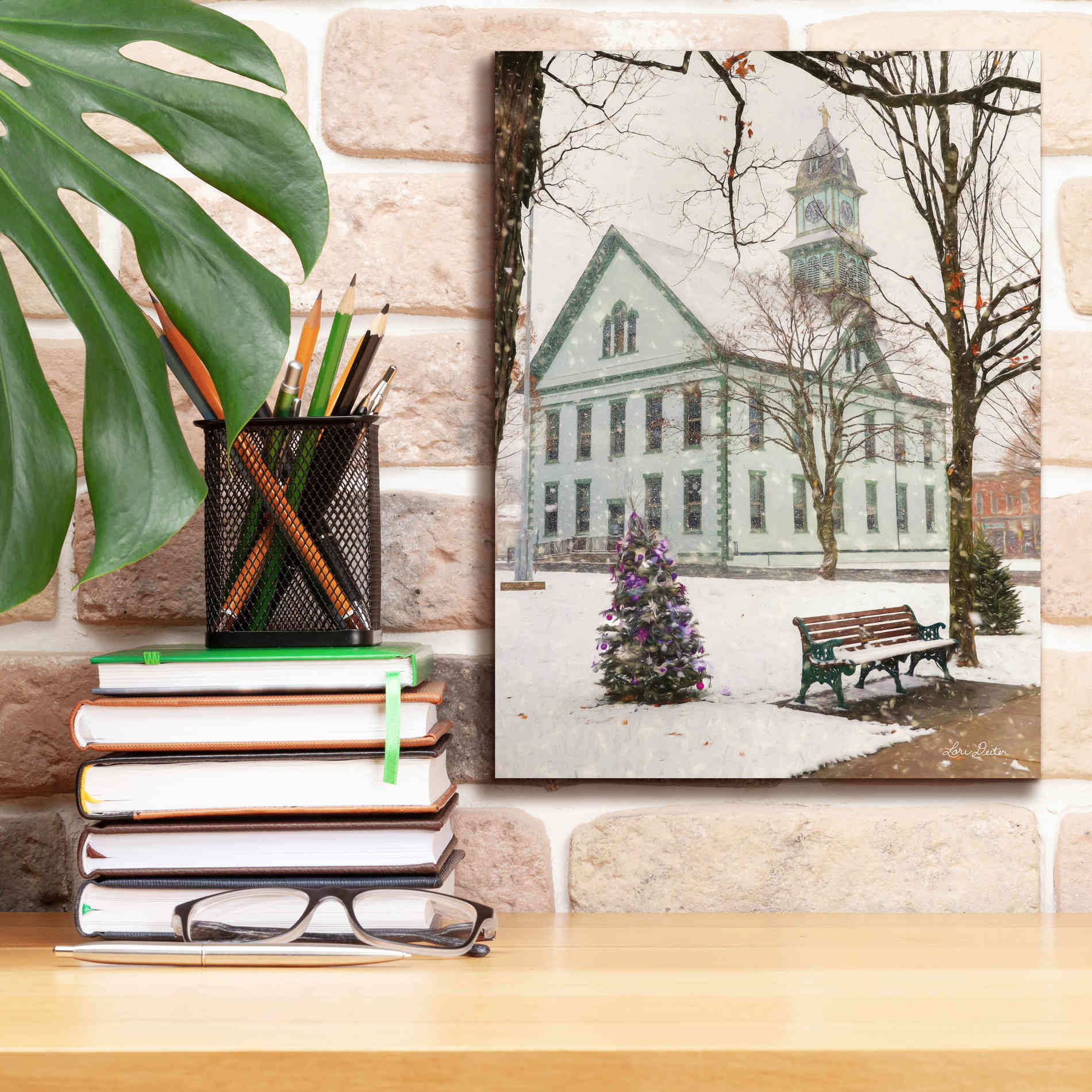 'Christmas in Coudersport' by Lori Deiter, Canvas Wall Art,26 x 30