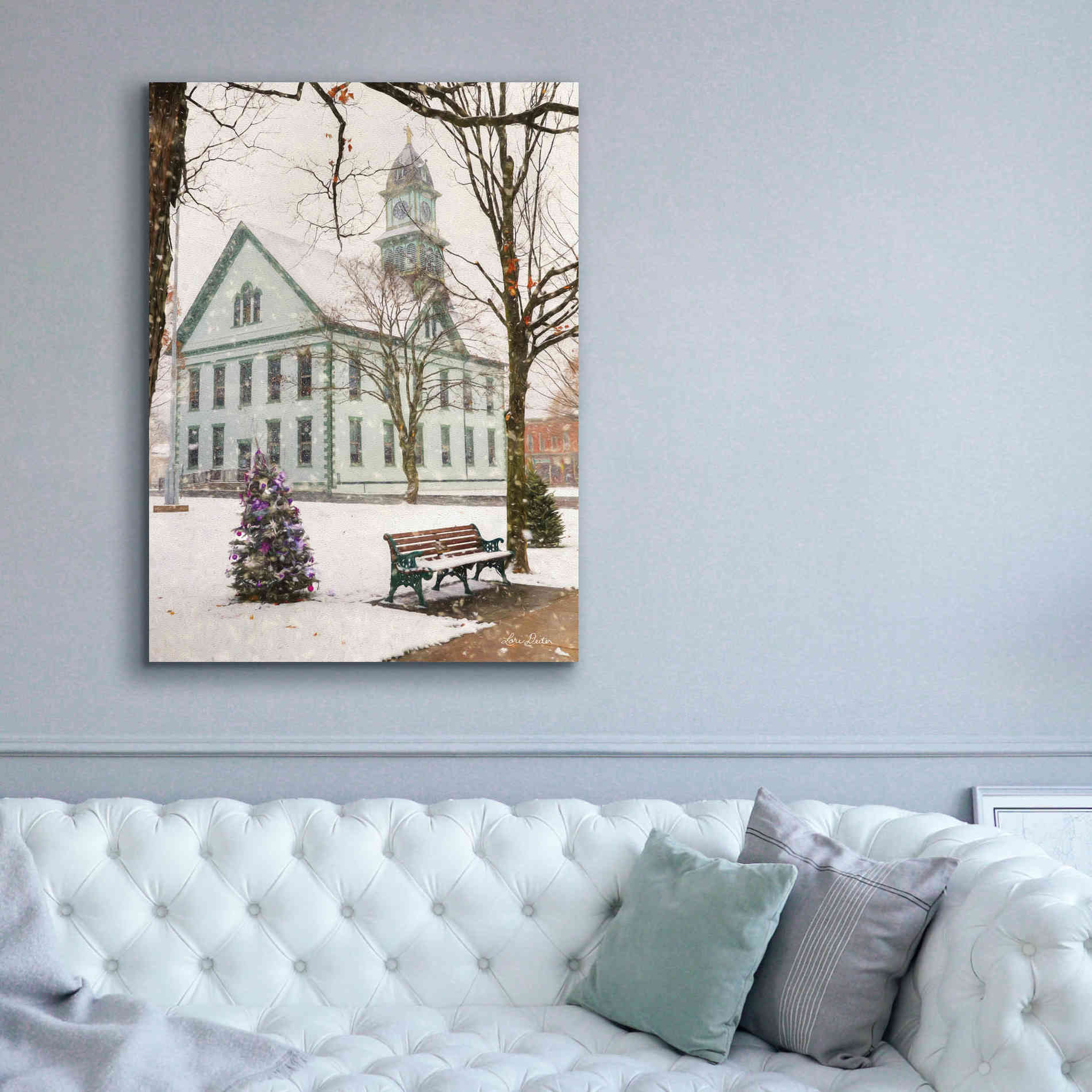 'Christmas in Coudersport' by Lori Deiter, Canvas Wall Art,40 x 54