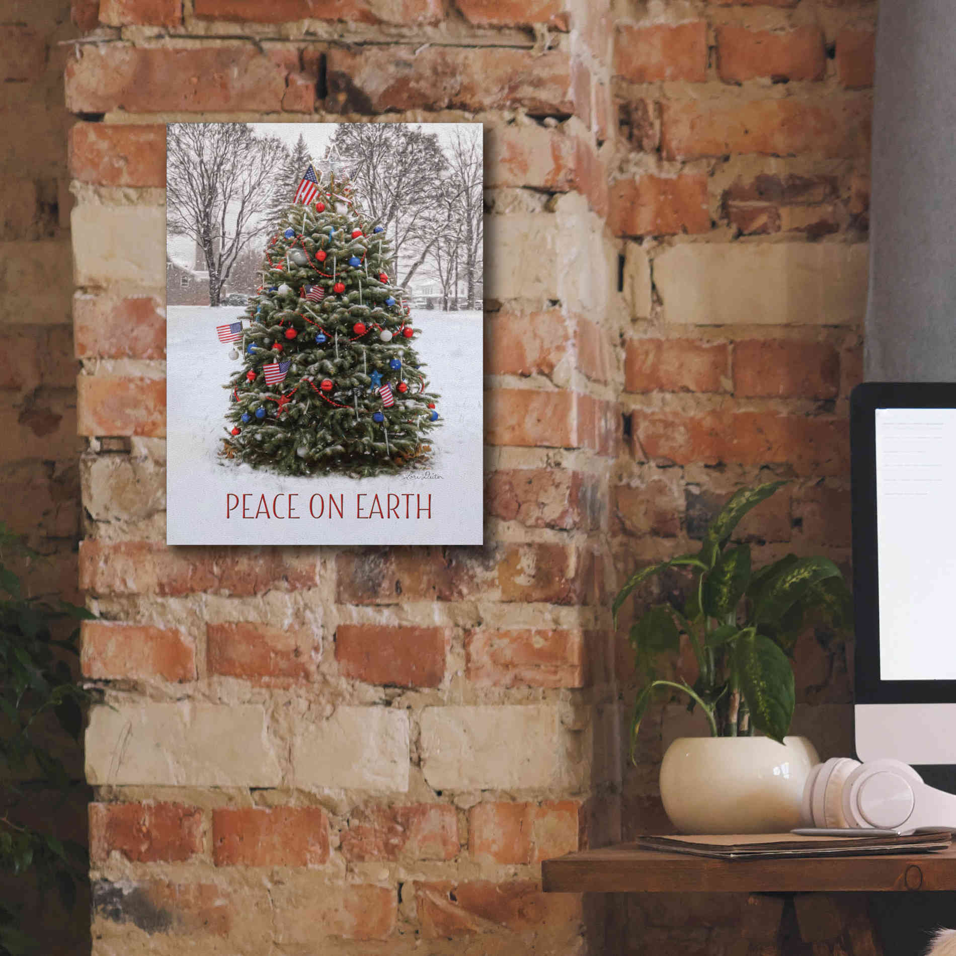 'Peace on Earth Tree' by Lori Deiter, Canvas Wall Art,12 x 16