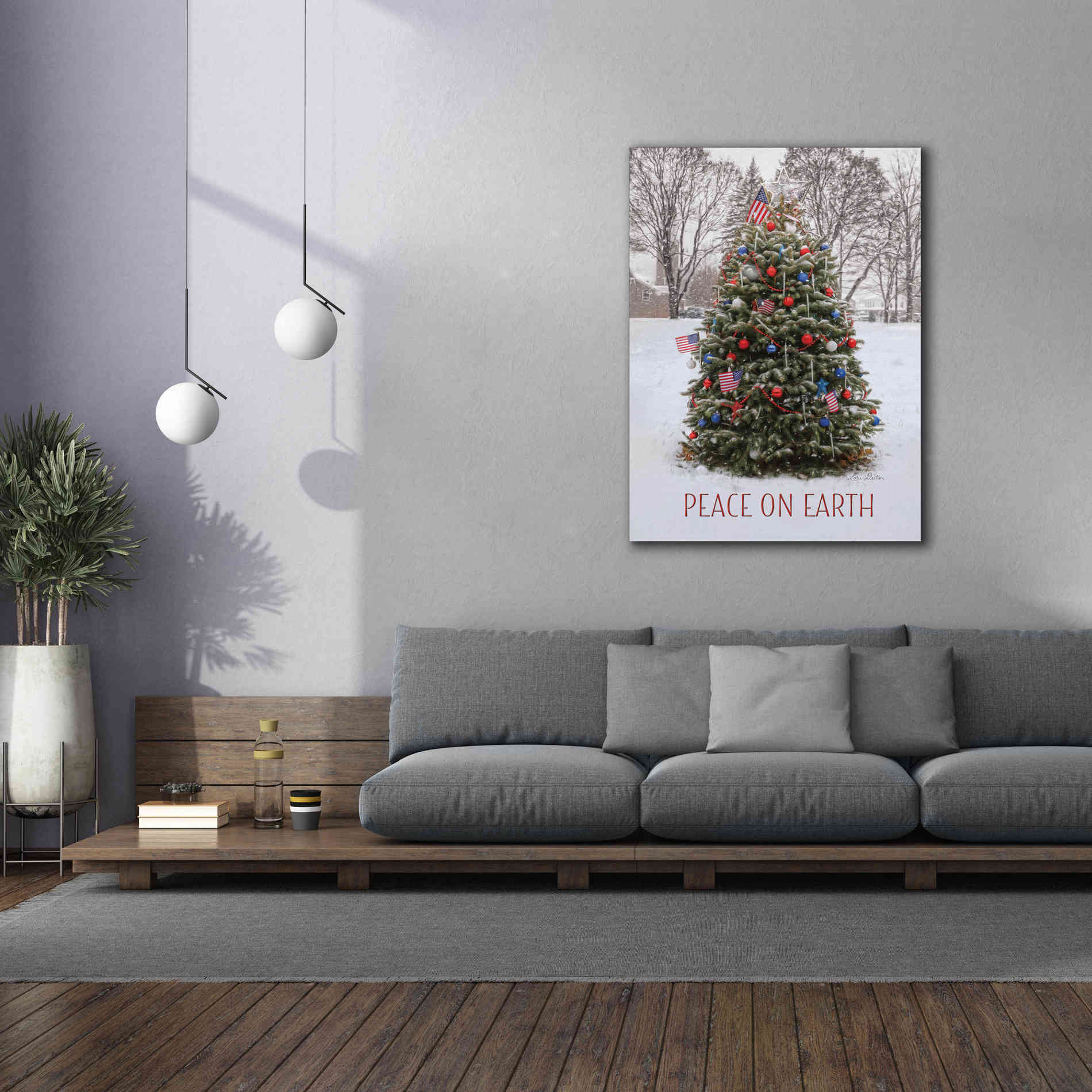 'Peace on Earth Tree' by Lori Deiter, Canvas Wall Art,40 x 54