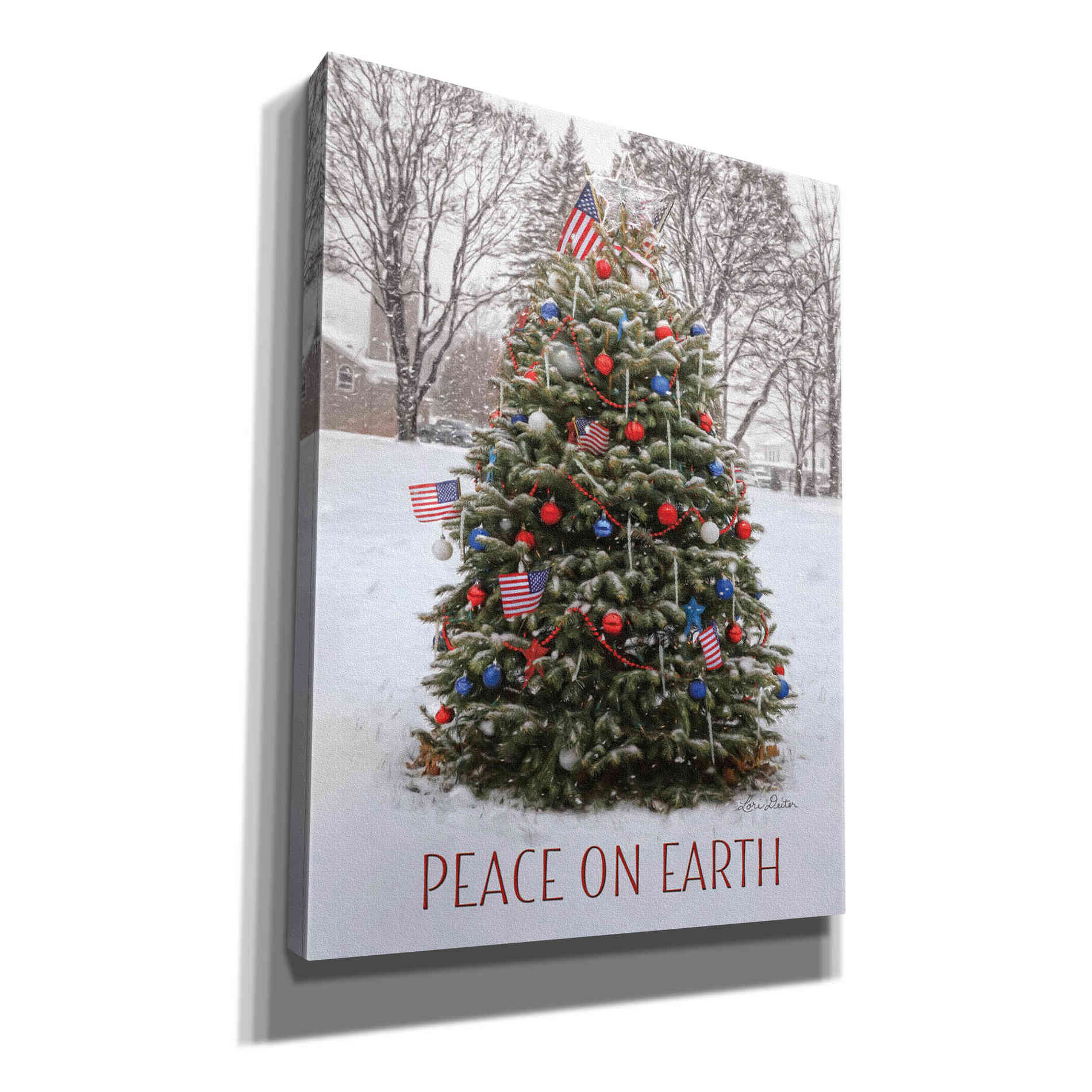 'Peace on Earth Tree' by Lori Deiter, Canvas Wall Art