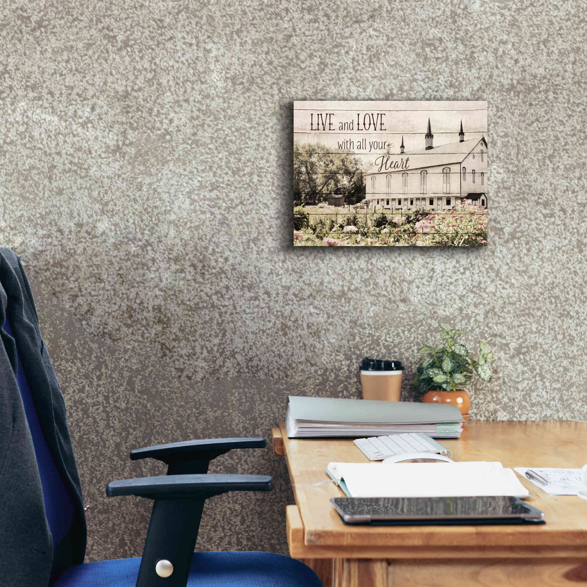 'Live and Love Barn' by Lori Deiter, Canvas Wall Art,16 x 12