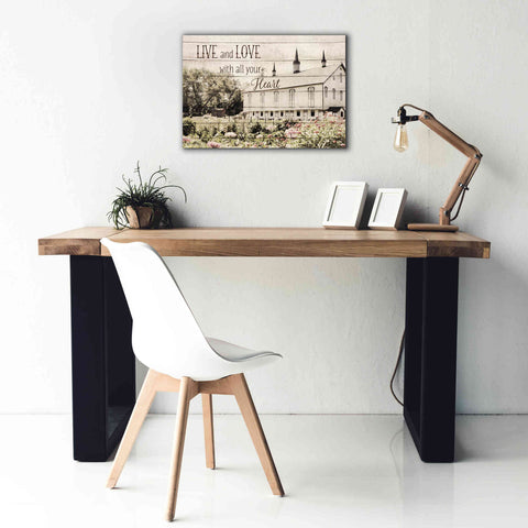 Image of 'Live and Love Barn' by Lori Deiter, Canvas Wall Art,26 x 18