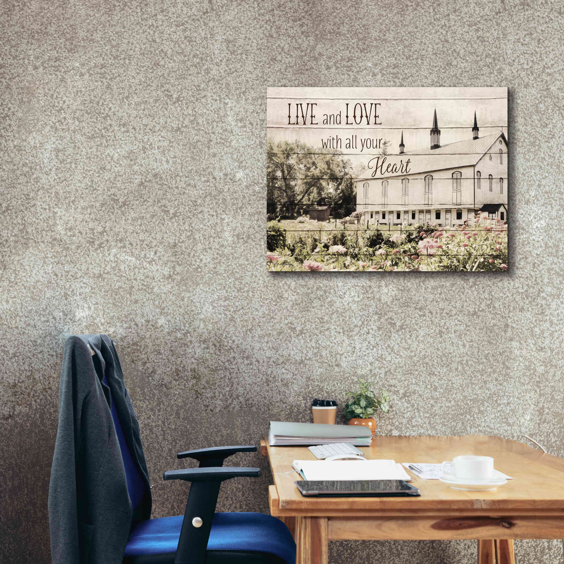 'Live and Love Barn' by Lori Deiter, Canvas Wall Art,34 x 26