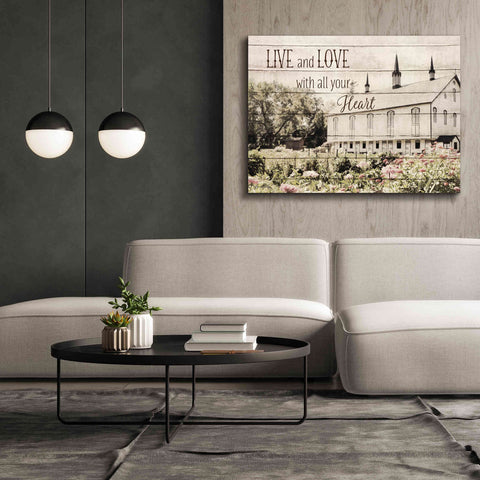 Image of 'Live and Love Barn' by Lori Deiter, Canvas Wall Art,54 x 40