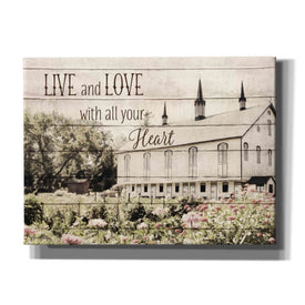 'Live and Love Barn' by Lori Deiter, Canvas Wall Art
