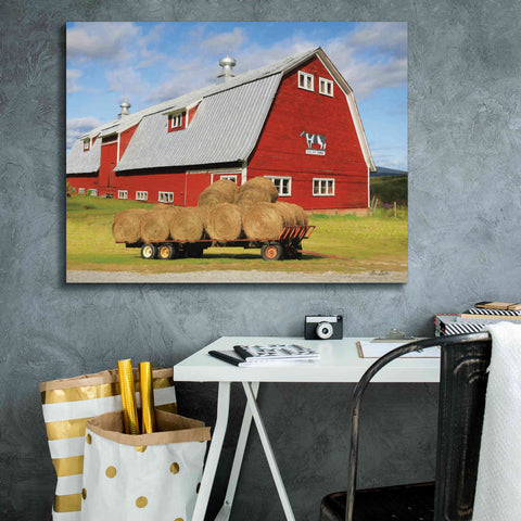 Image of 'Vermont Dairy Farm' by Lori Deiter, Canvas Wall Art,34 x 26