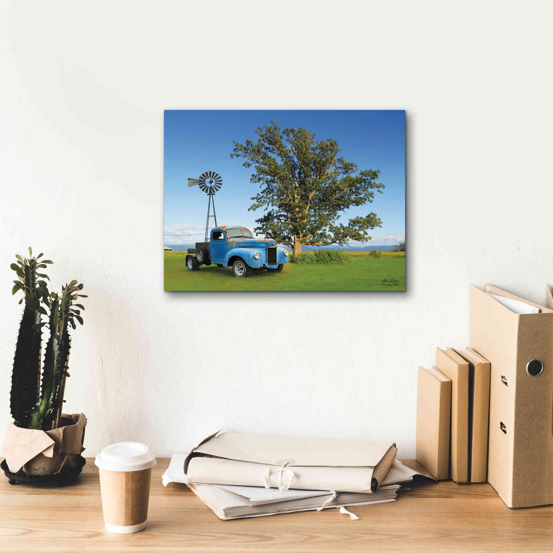 'Country Blue' by Lori Deiter, Canvas Wall Art,16 x 12