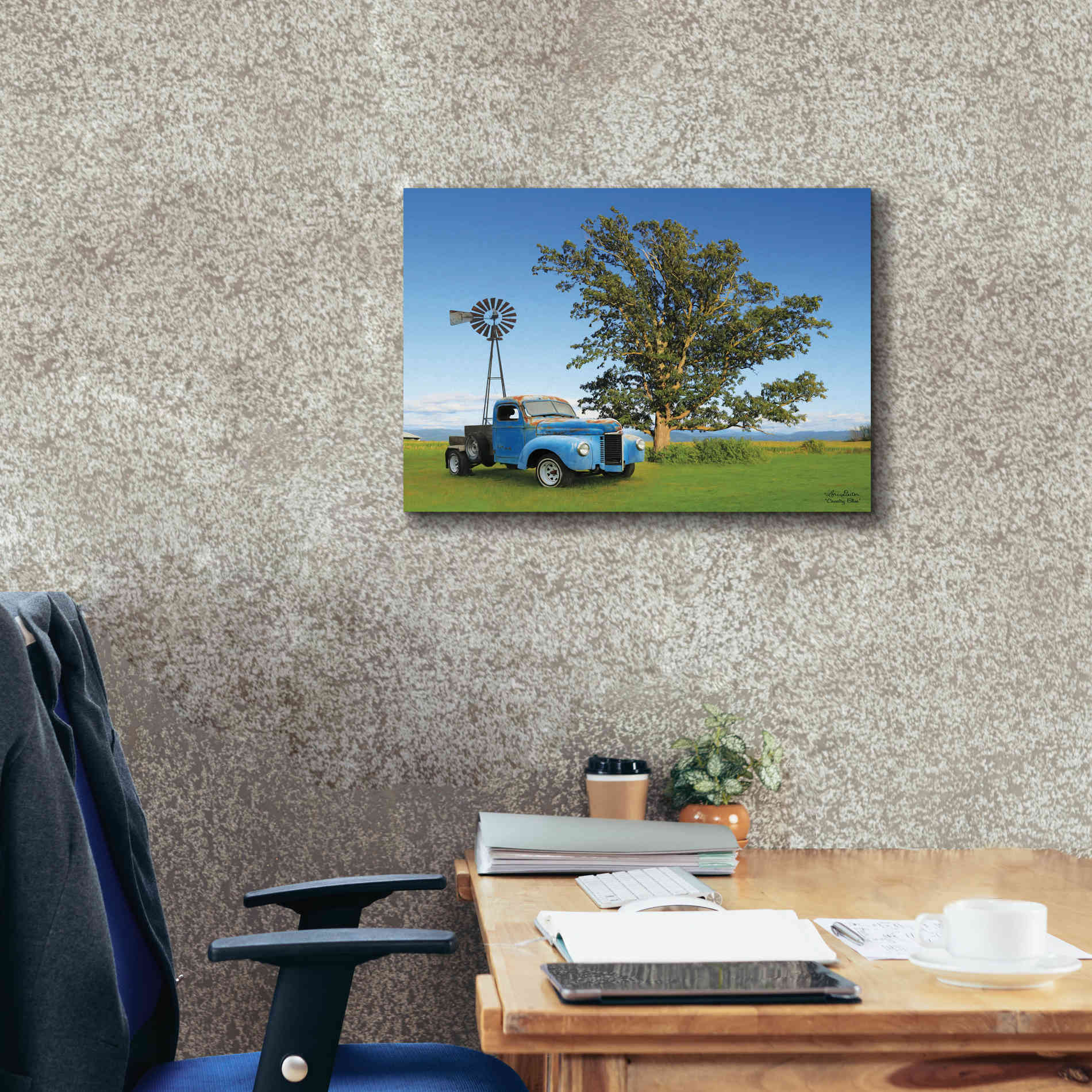'Country Blue' by Lori Deiter, Canvas Wall Art,26 x 18