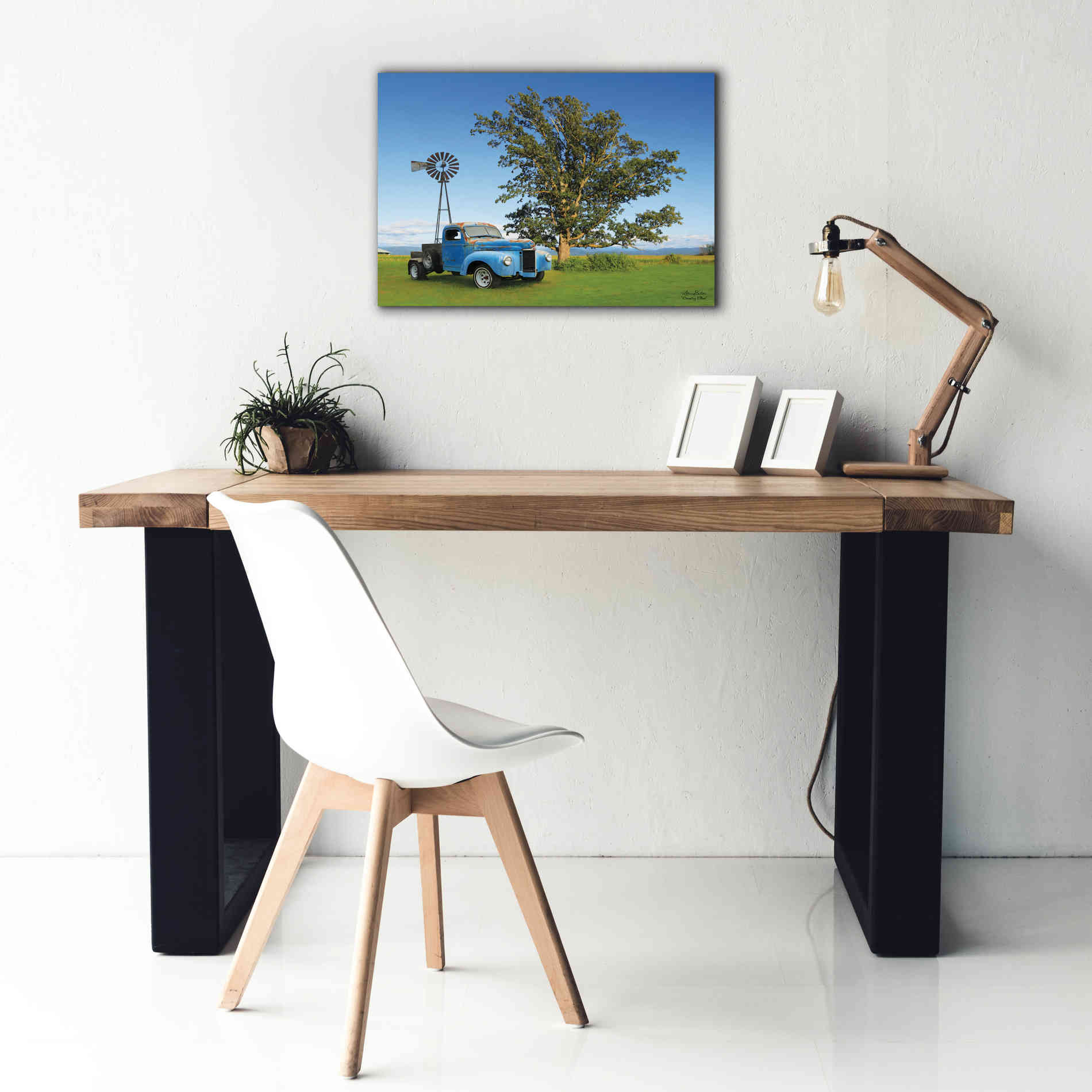 'Country Blue' by Lori Deiter, Canvas Wall Art,26 x 18