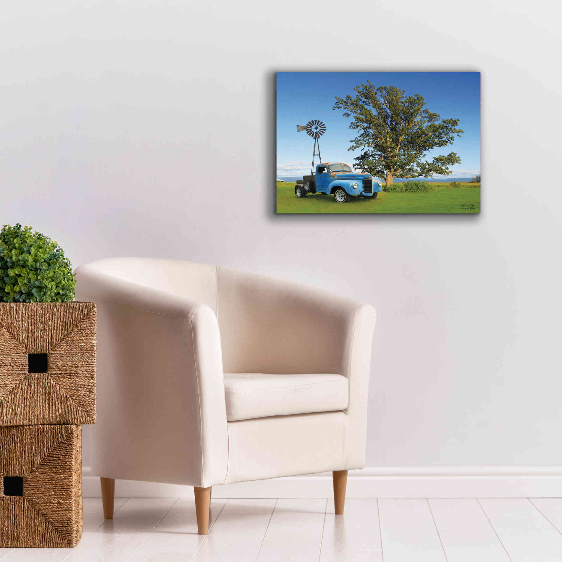 'Country Blue' by Lori Deiter, Canvas Wall Art,26 x 18