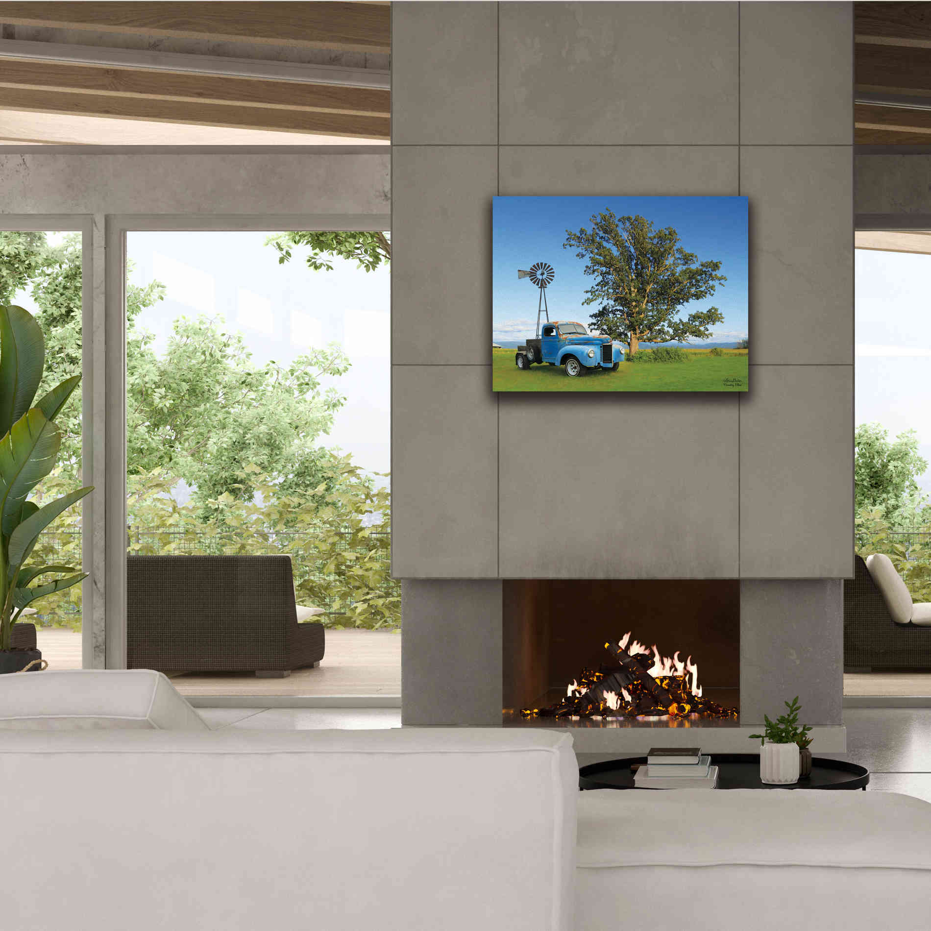 'Country Blue' by Lori Deiter, Canvas Wall Art,34 x 26