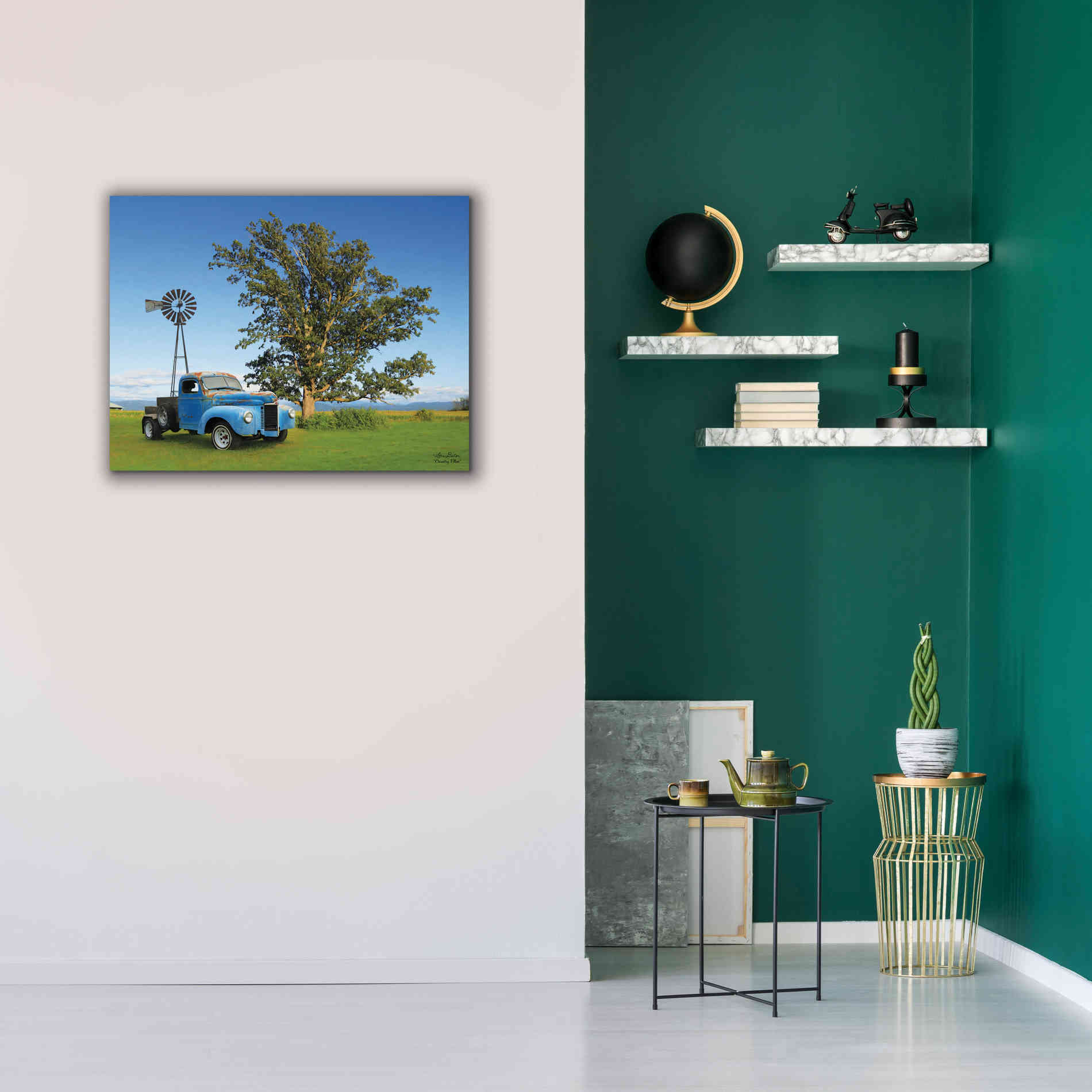 'Country Blue' by Lori Deiter, Canvas Wall Art,34 x 26