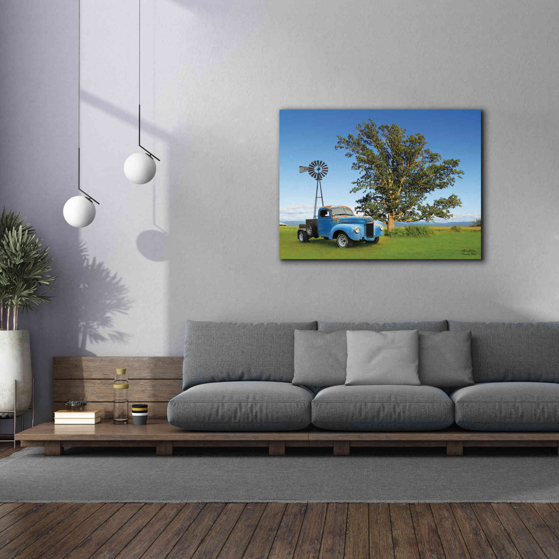 'Country Blue' by Lori Deiter, Canvas Wall Art,54 x 40