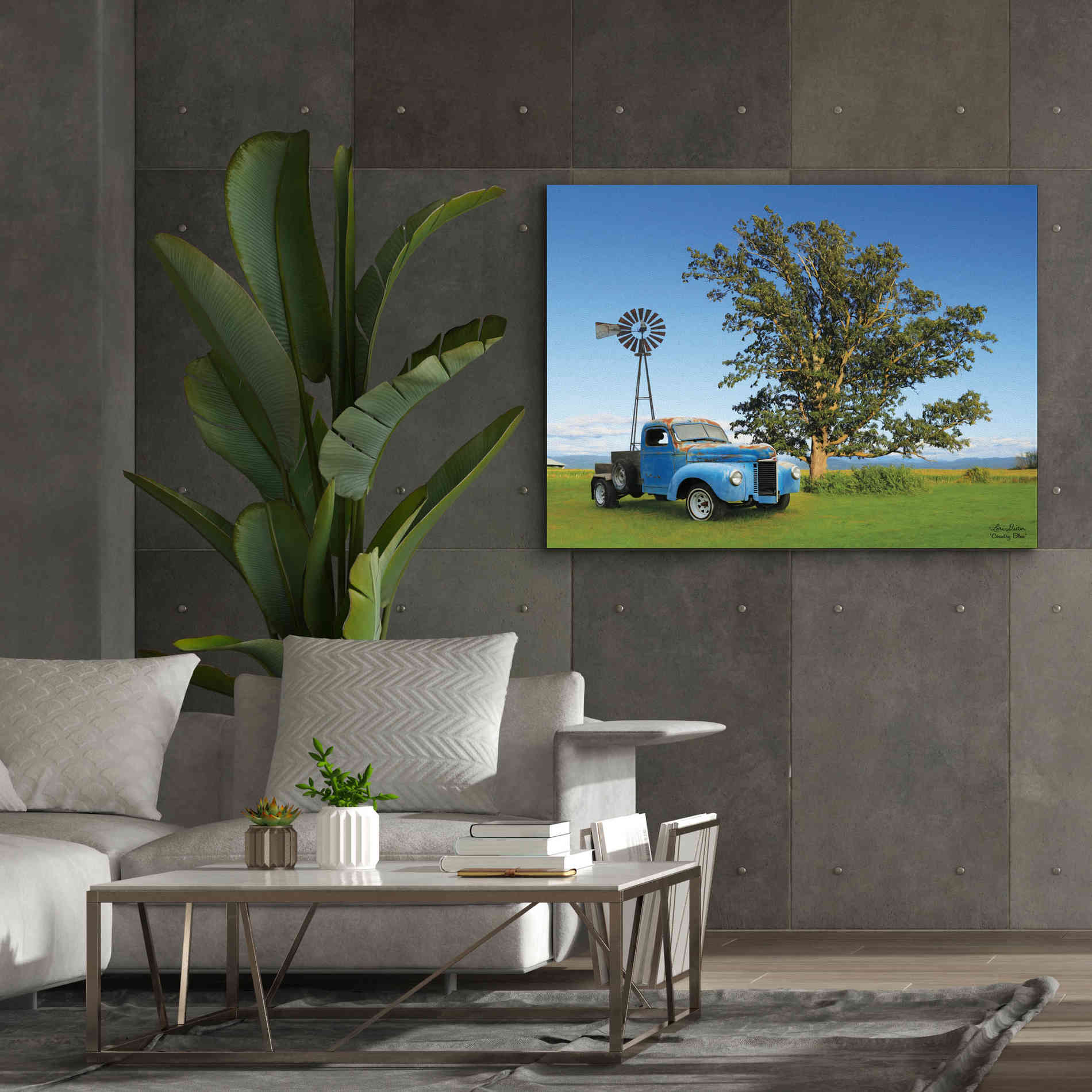 'Country Blue' by Lori Deiter, Canvas Wall Art,54 x 40