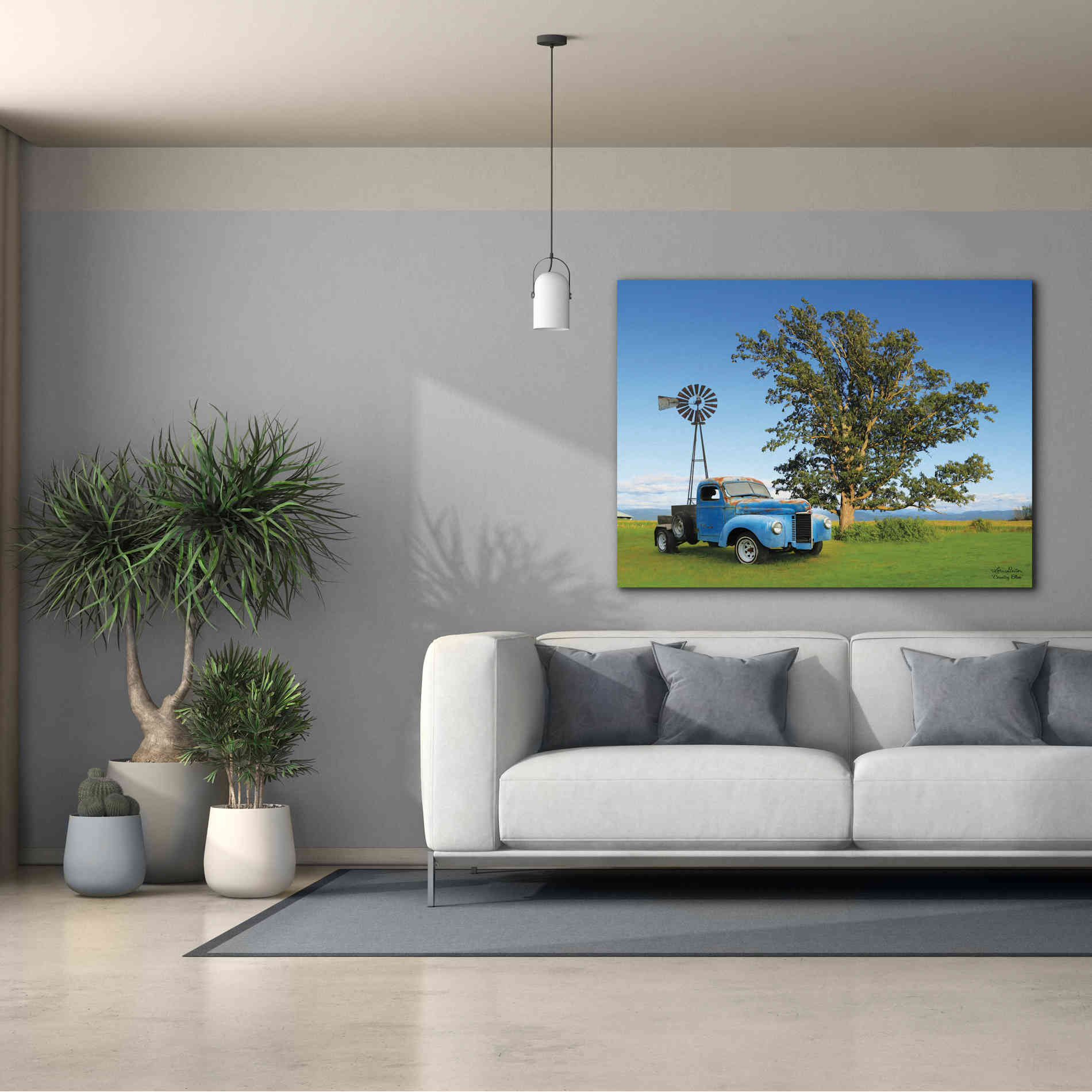 'Country Blue' by Lori Deiter, Canvas Wall Art,54 x 40