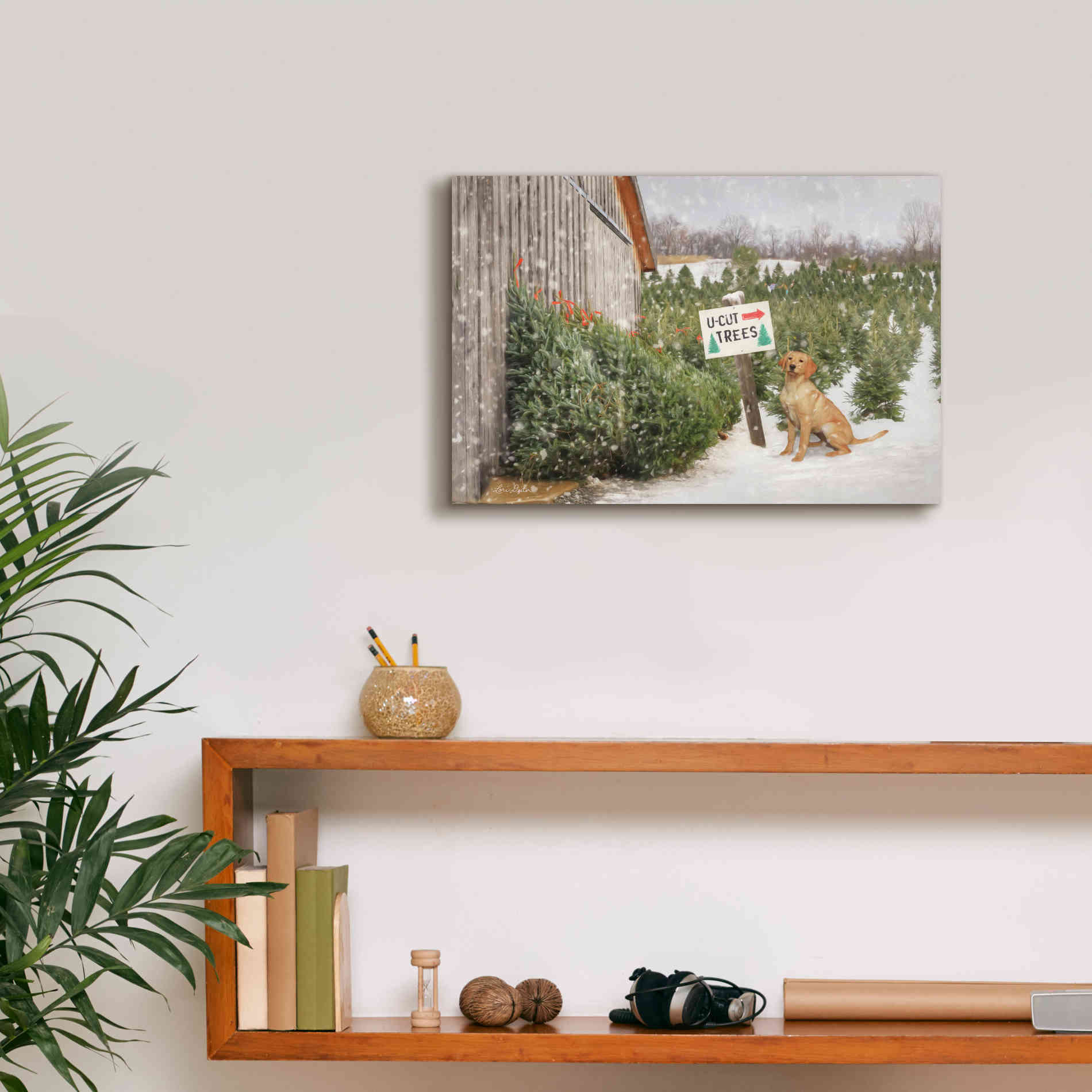 'U-Cut Trees' by Lori Deiter, Canvas Wall Art,18 x 12