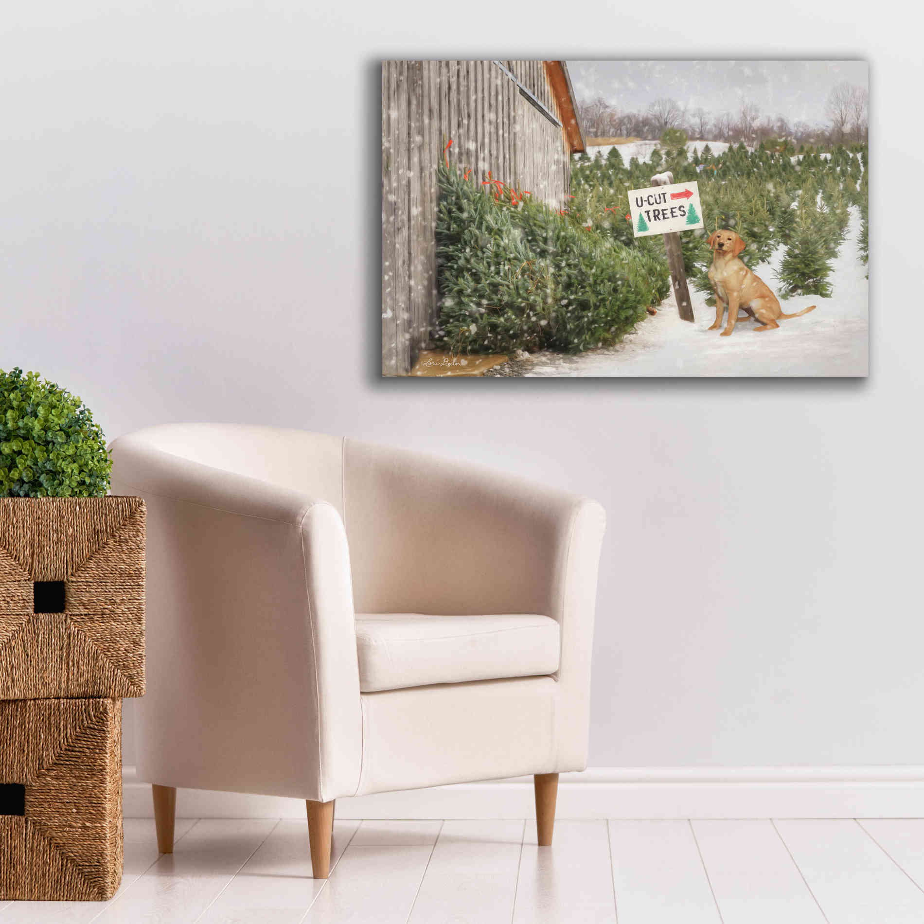 'U-Cut Trees' by Lori Deiter, Canvas Wall Art,40 x 26