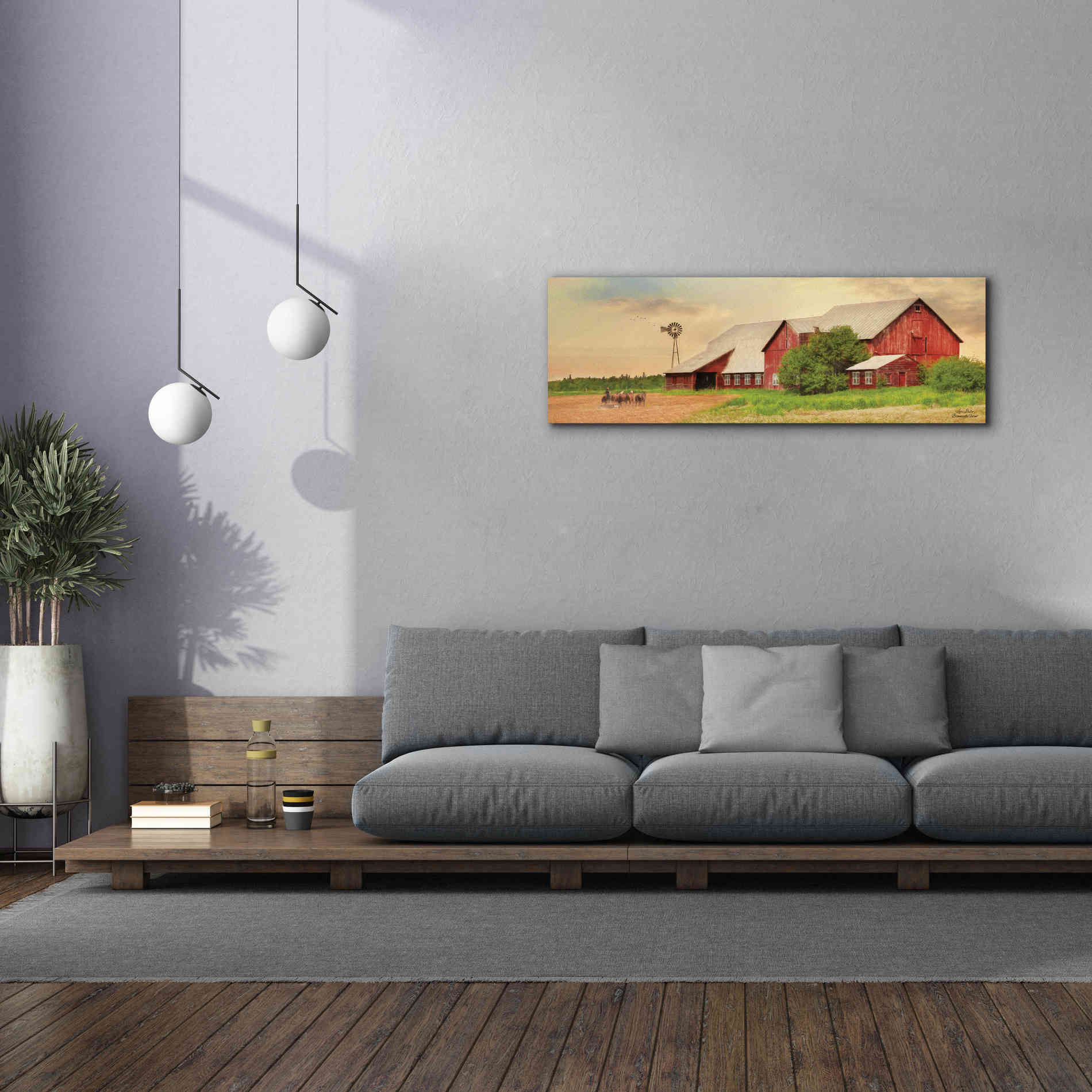 'Brownsville Farm' by Lori Deiter, Canvas Wall Art,60 x 20