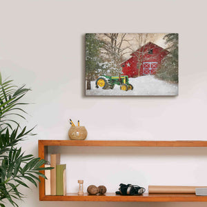 'Winter at the Barn' by Lori Deiter, Canvas Wall Art,18 x 12