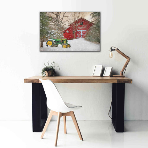 Image of 'Winter at the Barn' by Lori Deiter, Canvas Wall Art,40 x 26