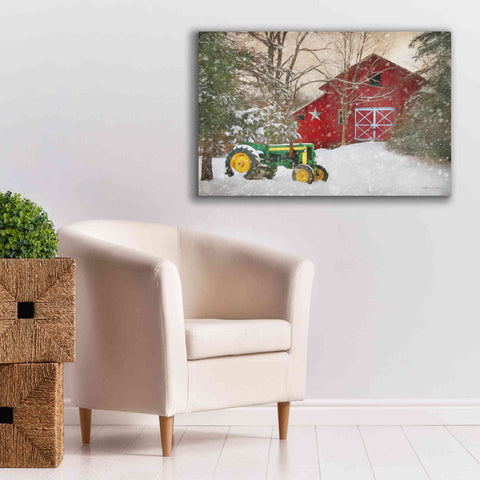 Image of 'Winter at the Barn' by Lori Deiter, Canvas Wall Art,40 x 26