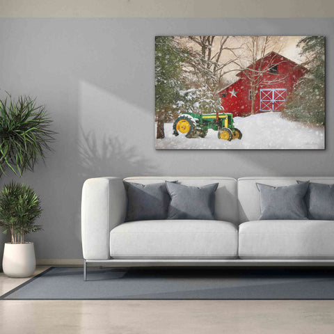 Image of 'Winter at the Barn' by Lori Deiter, Canvas Wall Art,60 x 40