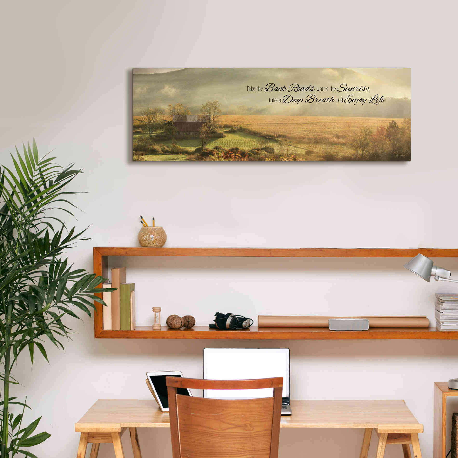 'Enjoy Life' by Lori Deiter, Canvas Wall Art,36 x 12