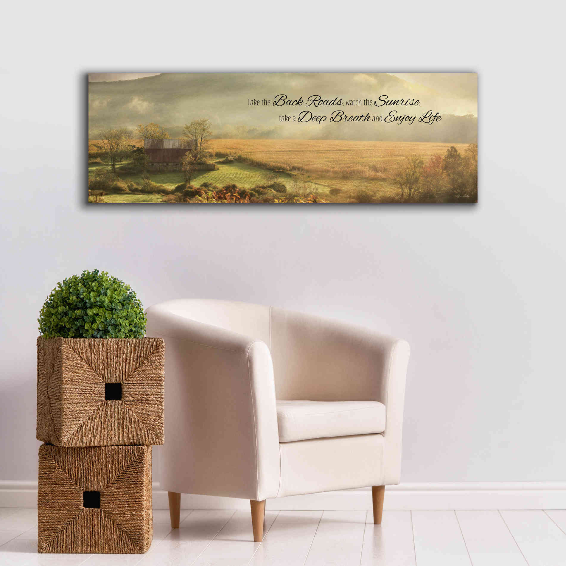 'Enjoy Life' by Lori Deiter, Canvas Wall Art,60 x 20