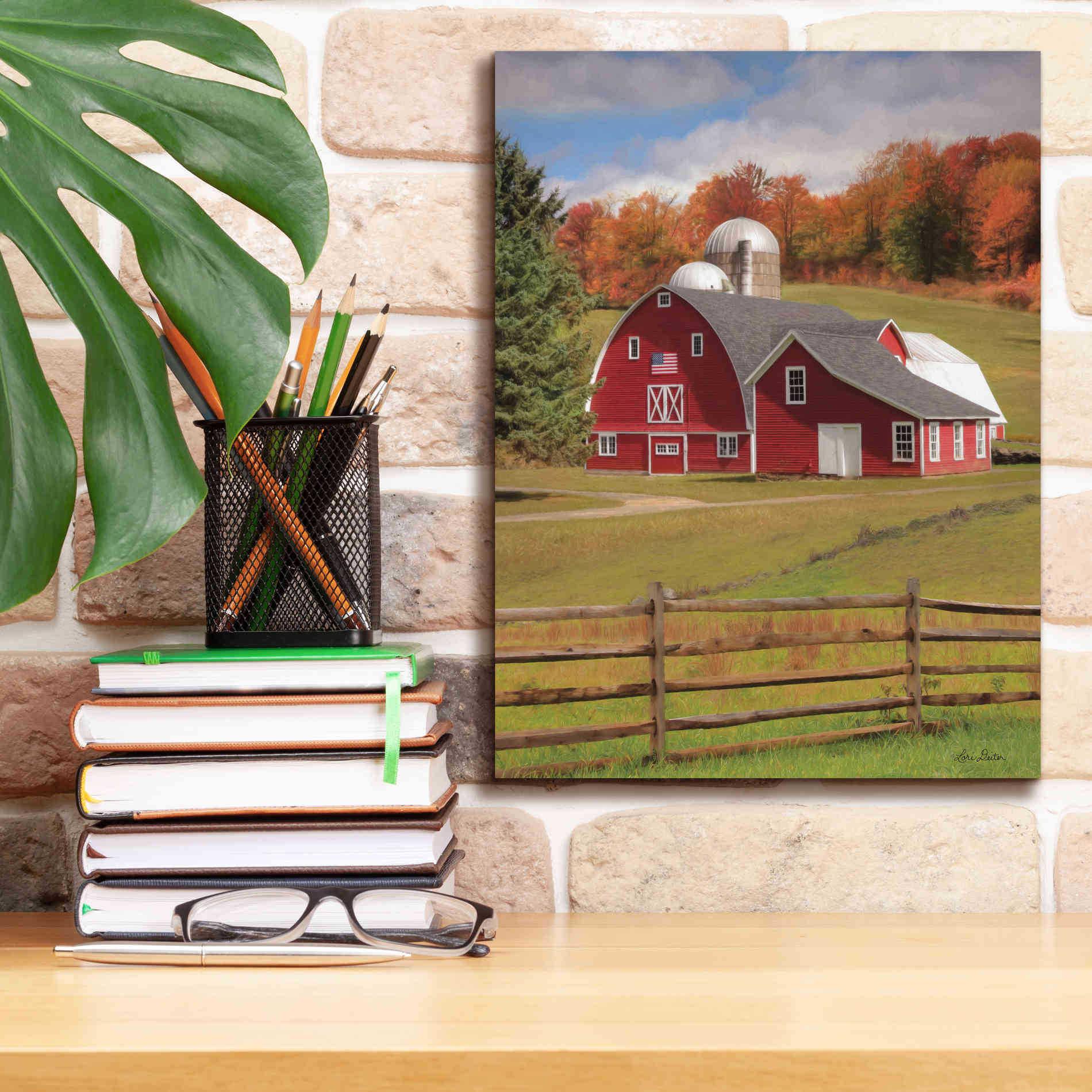 'One Flag, One Land' by Lori Deiter, Canvas Wall Art,12 x 16