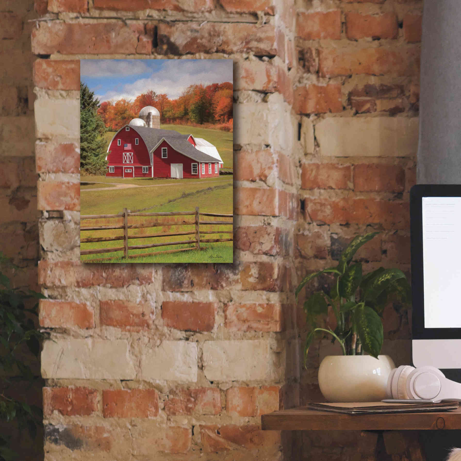 'One Flag, One Land' by Lori Deiter, Canvas Wall Art,12 x 16