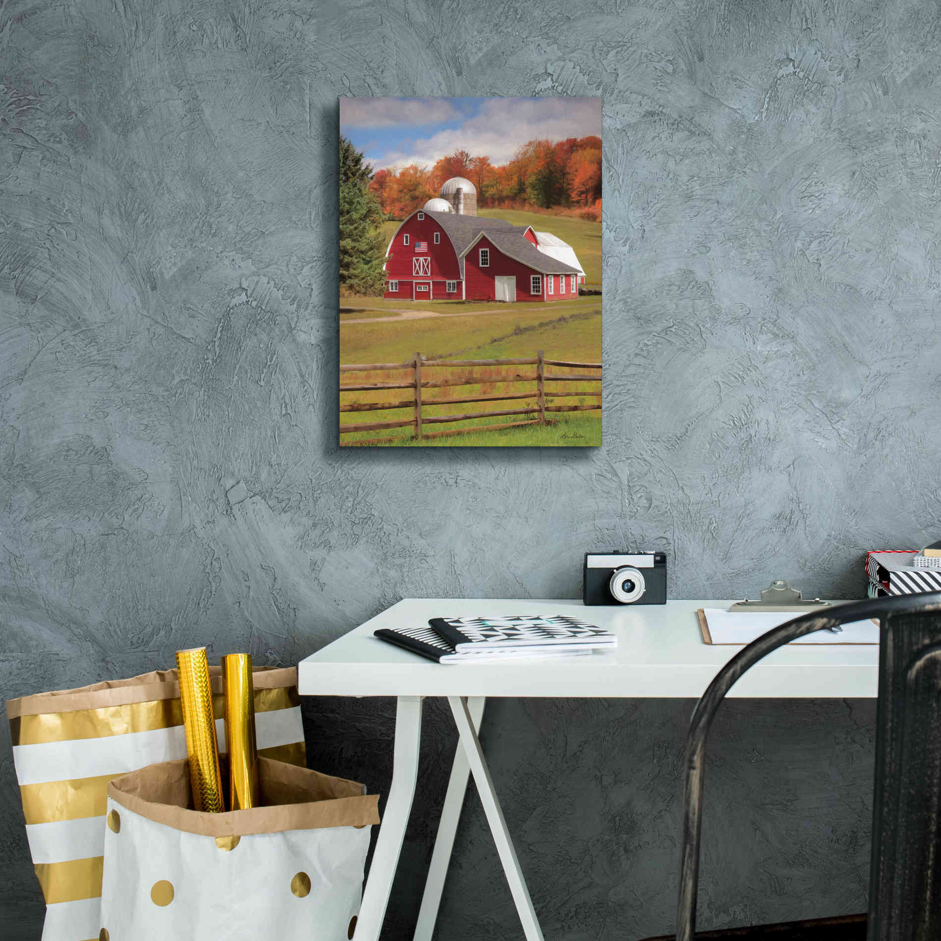 'One Flag, One Land' by Lori Deiter, Canvas Wall Art,12 x 16