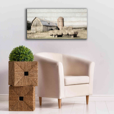 Image of 'Wagon of Hay' by Lori Deiter, Canvas Wall Art,40 x 20