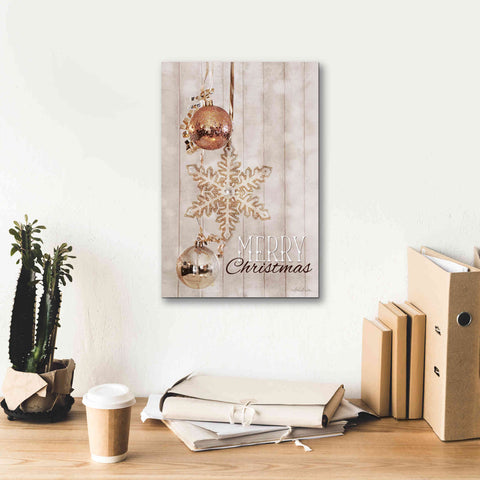 Image of 'Gold Sparkle Merry Christmas' by Lori Deiter, Canvas Wall Art,12 x 18